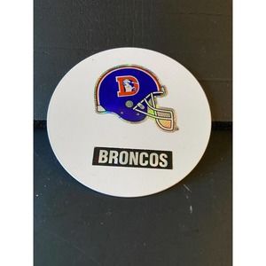 Vintage Denver Broncos Plastic Coaster